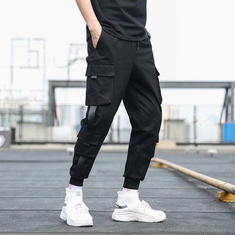 tie-foot overalls men trendy brand trousers ins nine points