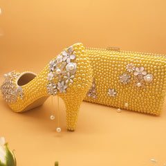 Matching Shoes and Bags: Women wedding shoes with matching bags female shoes Party