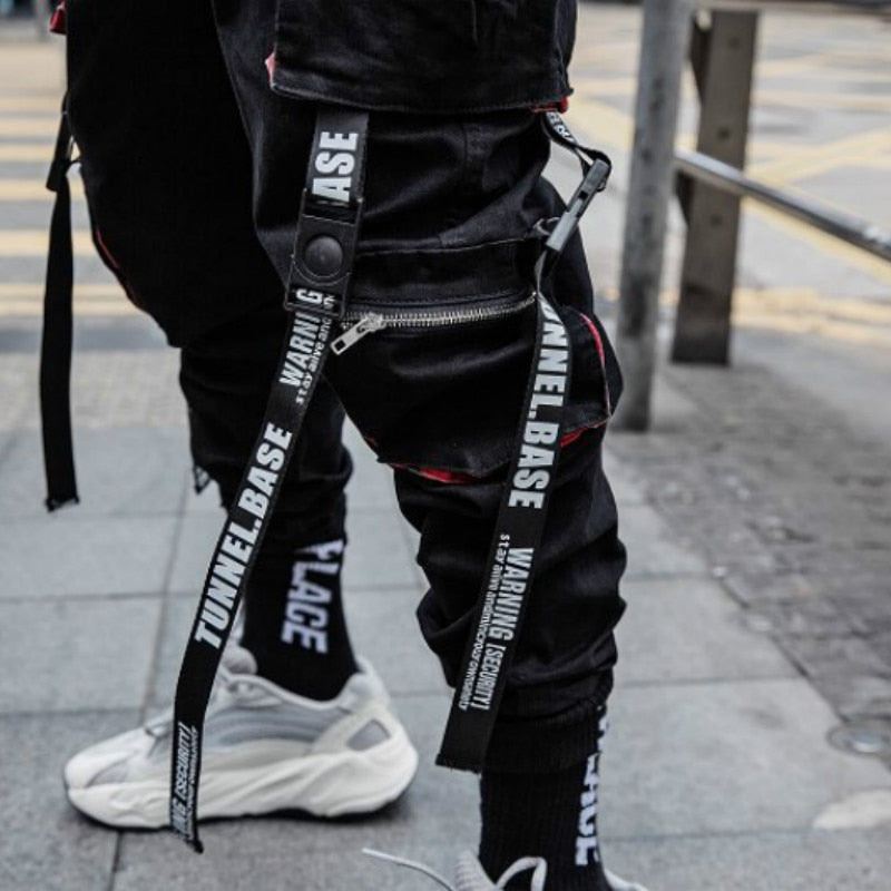 Summer Black Hip Hop Cargo Pants Men Streetwear