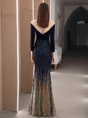 Evening wear Dresses: Mermaid Sequins Evening Dresses Women Formal