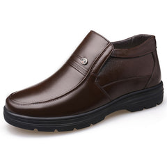Genuine Leather Shoes Men Winter Boots Warm Cotton Shoes for Cold Winter