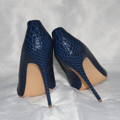 Women Snakeskin Embossed Extremely High Heel Party Shoes