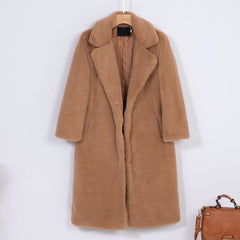 Women Winter Warm Faux Fur Coat Thick Women Long Coat