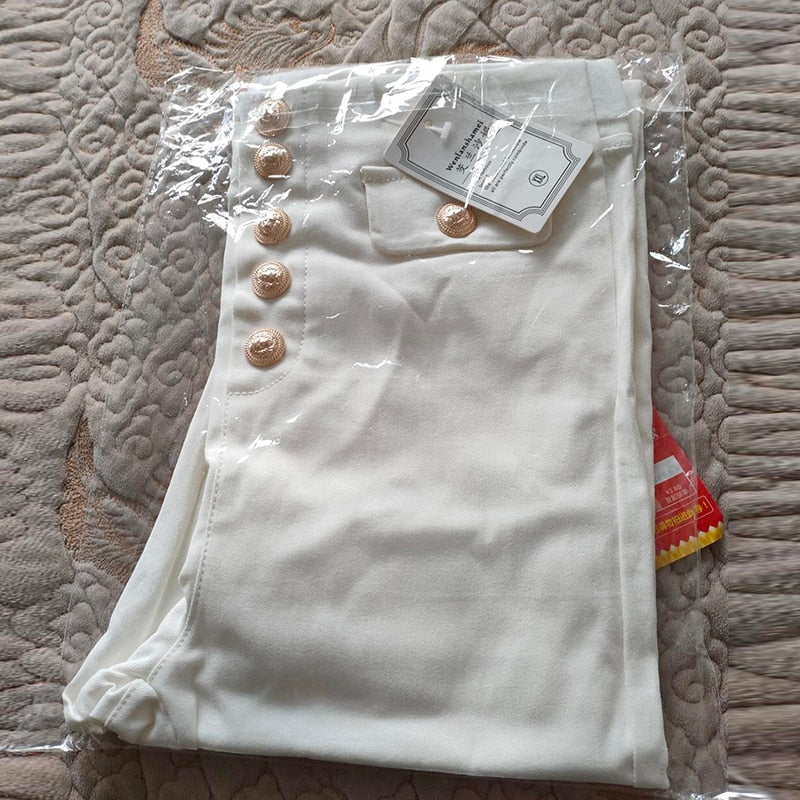 Slim Women Skinny Pencil Jeans Button Plus Size S-3XL Mom Denim Pants