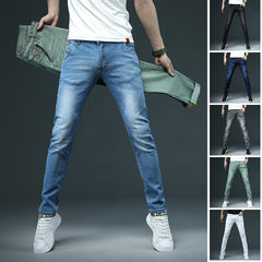 7 Color Men Stretch Skinny Jeans Fashion Casual Slim Fit Denim Trousers Male