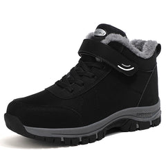Winter Women Men Boots Plush Leather Waterproof Sneakers