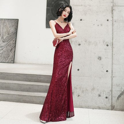 Homecoming Dresses: Prom Dresses Long Sequin Mermaid Evening Party Dress
