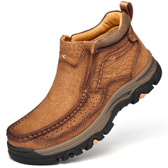 Real Leather Ankle Boots Autumn Winter Mens Shoes Fashion
