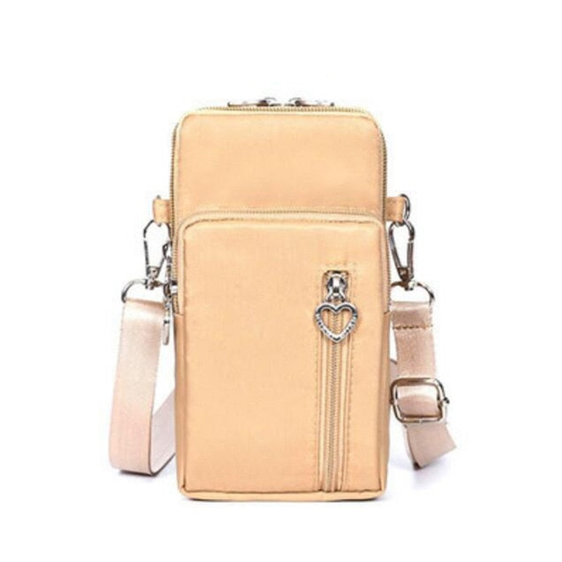 Fashion Women Crossbody Zipper Mobile Phone Shoulder Bag Lady