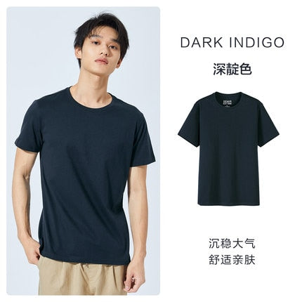 T Shirt Men Fashion Casual Cotton T-shirts Men White Tee Shirts Short Sleeve