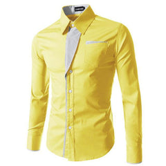 Fashion Camisa Masculina Long Sleeve Shirt Men Slim fit