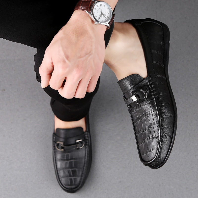 Men Loafers Real Leather Shoes Fashion Men Boat Shoes Brand Men