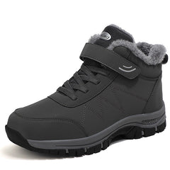 Winter Women Men Boots Plush Leather Waterproof Sneakers