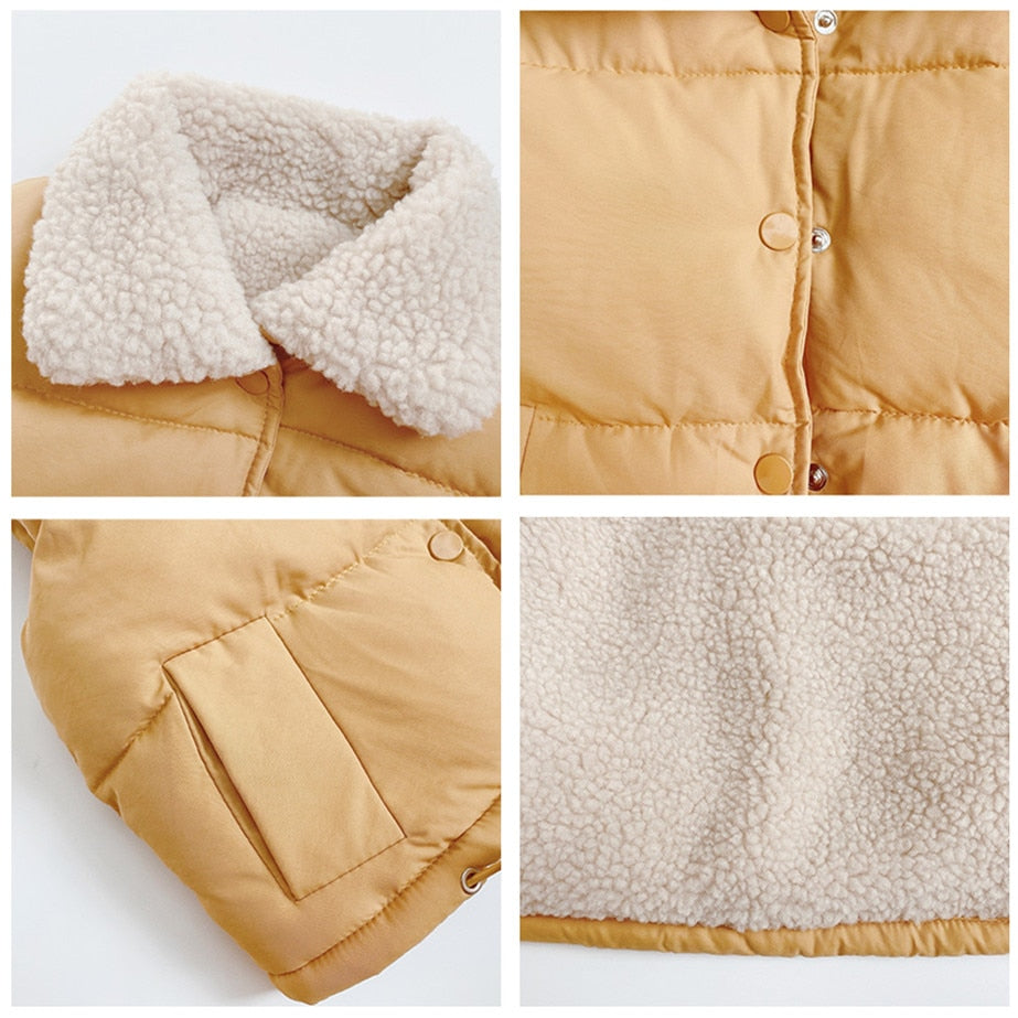 Winter wool Kids Boys Infant Girl Clothing Toddler thicken Solid Color