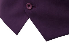 Purple Suit Vest Men Spring Slim Fit Sleeveless Vest Waistcoat Mens
