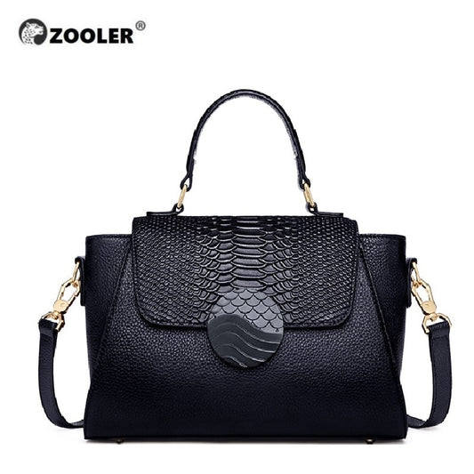 Stock are Ready!!Buy now Genuine leather Woman bags Purses Totally Black