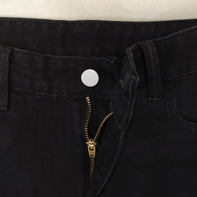 Fall Men Jeans Skinny Slim Straight Pants Fashion Black