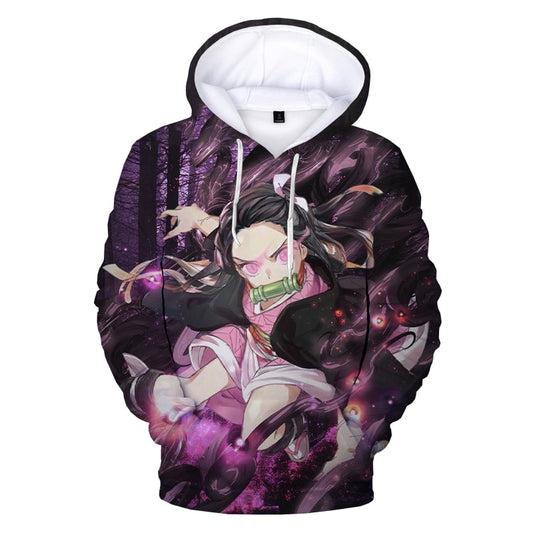 Demon Slayer Kamado Nezuko Cosplay Costumes 3D Print Hoodies Men