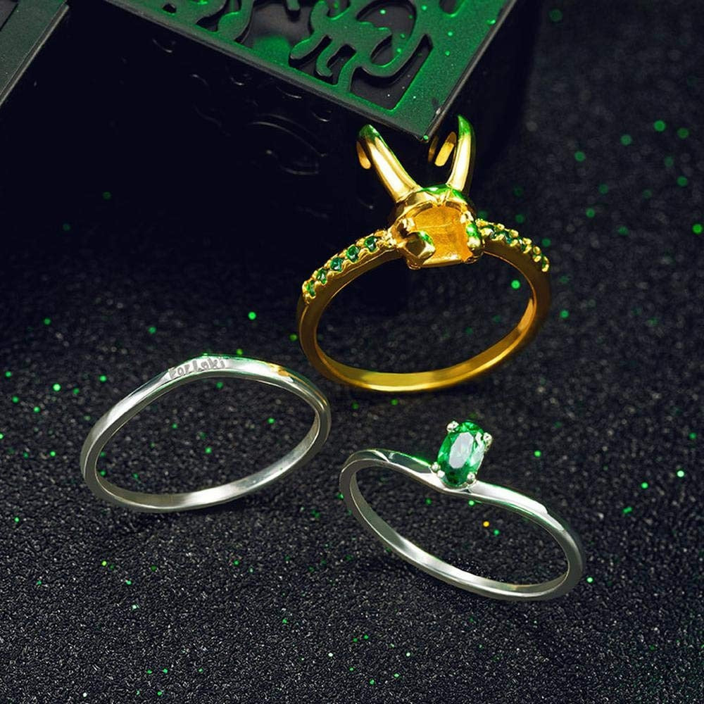 Loki Ring Thor Loki Helmet Matching Rings Set For Women Men Super Hero