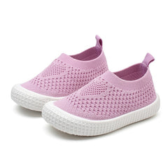 Children Casual Shoes Kids Sneakers Candy Soft Stretch Fabric Breathable