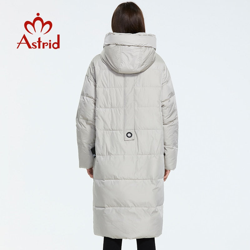 Down jacket women loose clothing outerwear quality with a hood fashion style