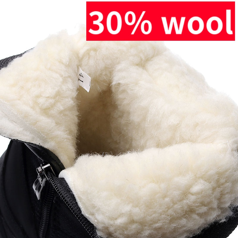 Snow boots Men Hiking Shoes waterproof winter boots With Fur winter shoes