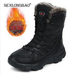 Winter Waterproof Men Boots Plush Super Warm Snow Boots Men Sneakers