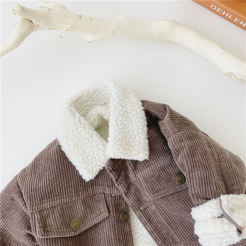 Baby Girl Boy Corduroy Jacket Infant Toddler Child Coat Autumn Spring