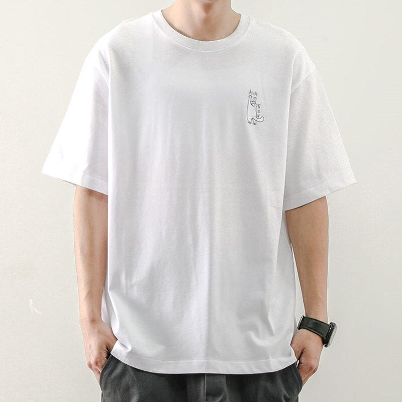 Man Shirt Casual Tshirt Homme O Neck Boys Clothes Summer