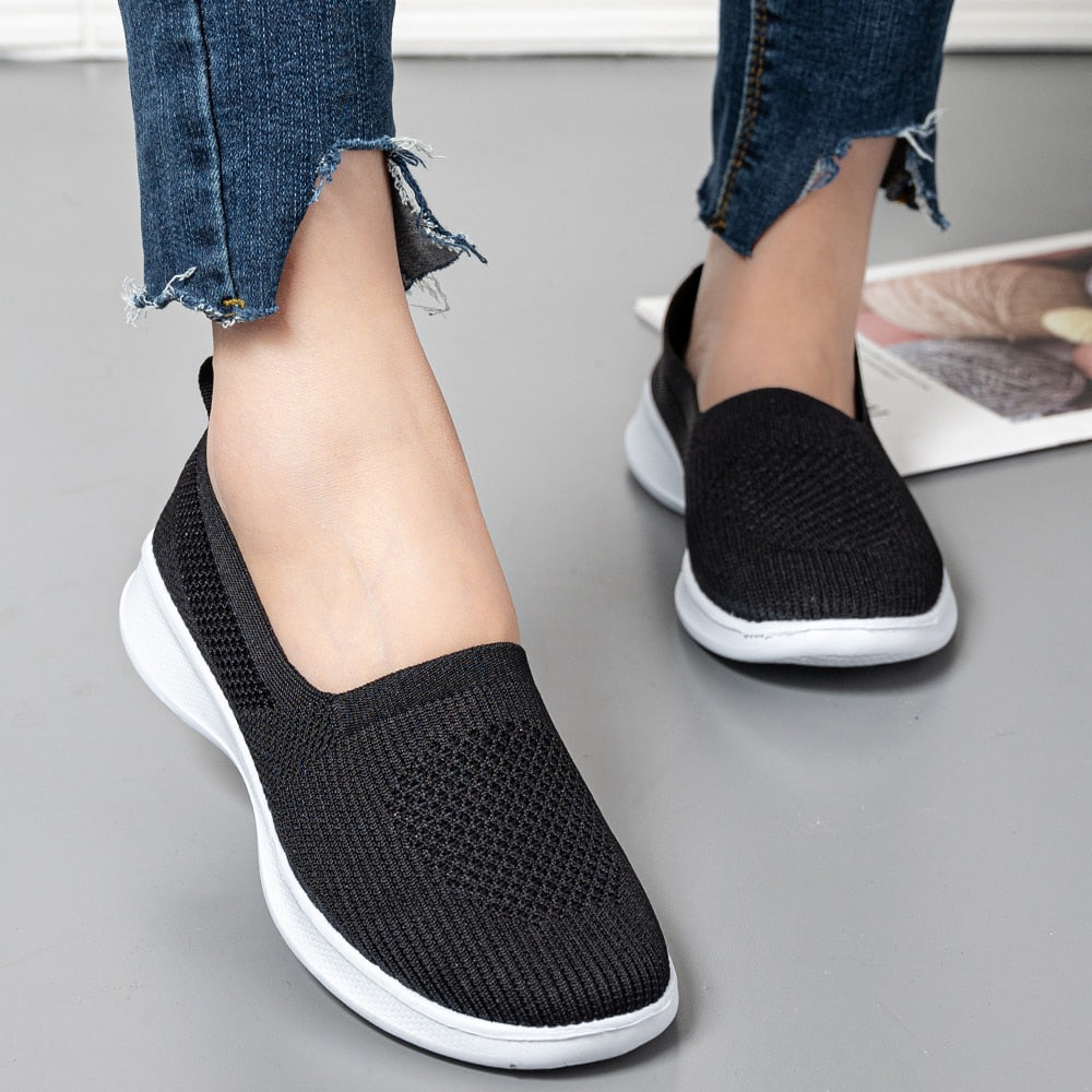 Women Shoes Knitting Sock Women's Sneakers Slip On Shoes