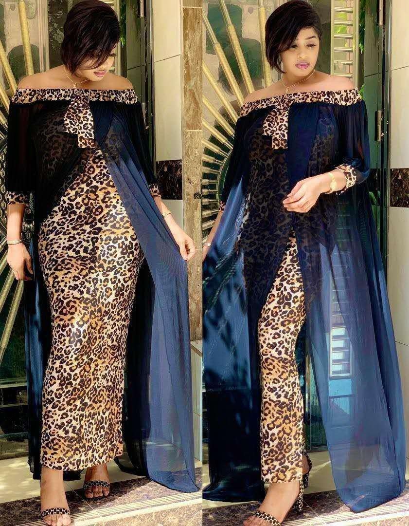 Leopard Loose Bodycon Fashion outdoor Women Maxi Dress Leisure Patchwork