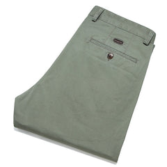 Style Thin Casual Pants Mens Straight Black Khaki Pants Trousers