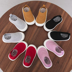 Children Casual Shoes Kids Sneakers Candy Soft Stretch Fabric Breathable