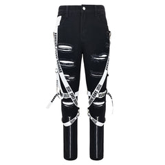 Fall Men Jeans Skinny Slim Straight Pants Fashion Black
