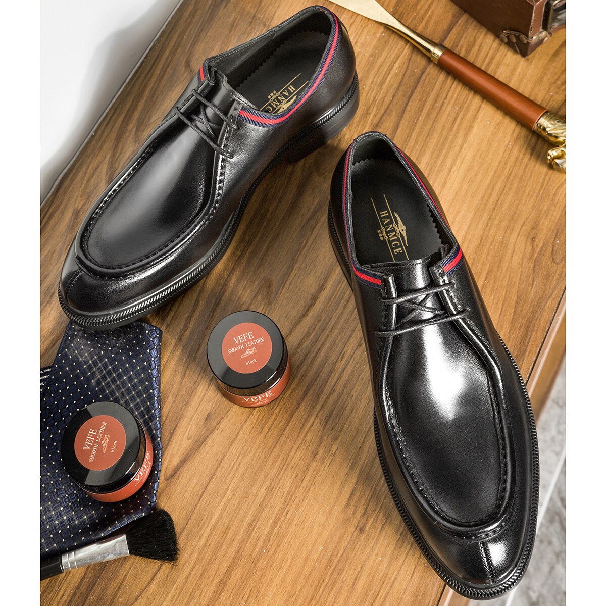 Oxford Shoes Fashion Genuine Leather Breathable Patent Shoes For Men