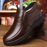 Genuine Leather Shoes Men Winter Boots Warm Cotton Shoes for Cold Winter