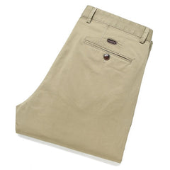 Style Thin Casual Pants Mens Straight Black Khaki Pants Trousers