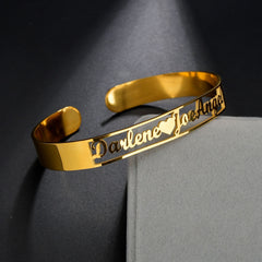 Customized Letter Name Bracelet Personalized Custom Bangles for Women