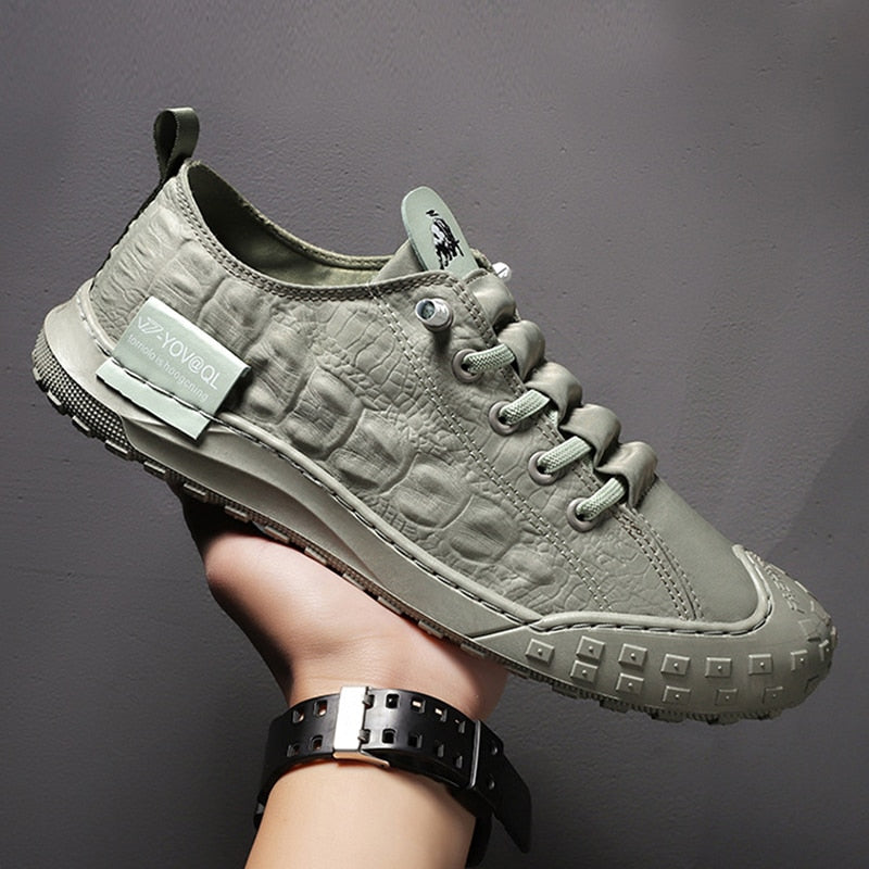 Men Casual Shoes Sneakers Fashion Leather Driving Shoes Moccasins Summer