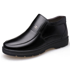 Genuine Leather Shoes Men Winter Boots Warm Cotton Shoes for Cold Winter