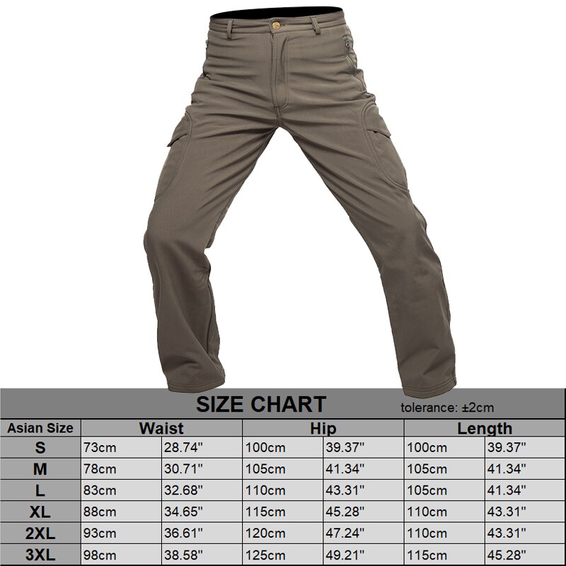 Mege Men Tactical Cargo Pants Camouflage Military Fleece Army