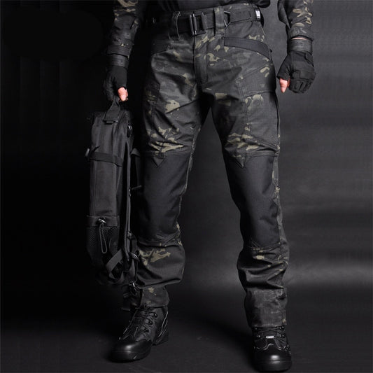 Men Jogger Tactical Pants Camouflage Military Cargo Sweatpants Loose