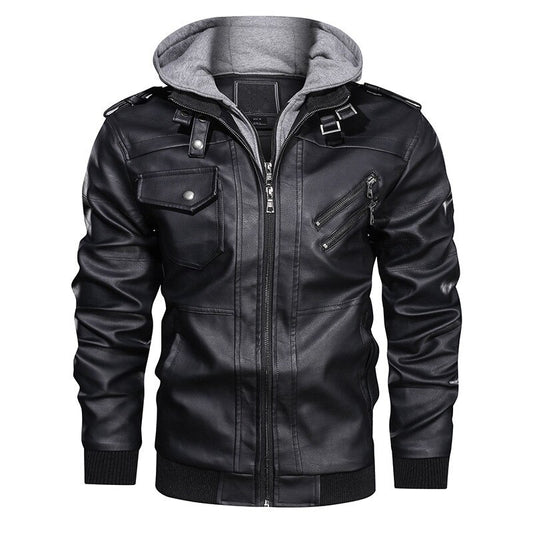 Men Spring Leather Jacket Outwear Vintage Pilot Military Tactical Motorcycle