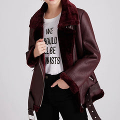 Winter Coats Women Thick Faux Leather Fur Coat