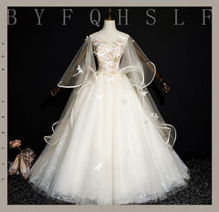 Evening wear Dresses: Prom Dresses Long With Butterfly Tailored Long Sleeves