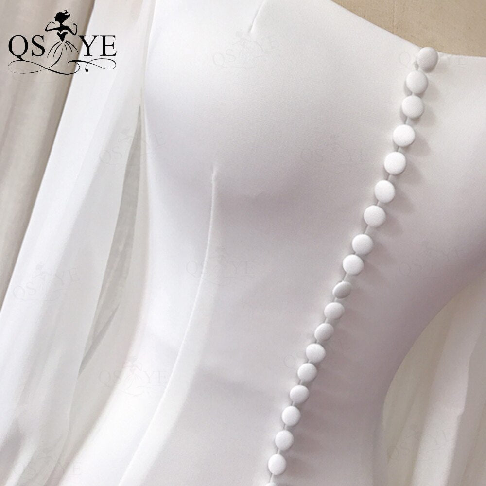 Homecoming Dresses: Prom Dresses Bridal Evening Gown Square Neck Long Sleeves Party