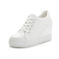 High Top Wedge Platform Sneakers Women Casual Shoes Hidden Heels Ladies