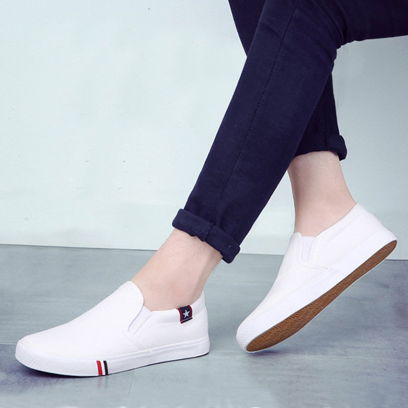Mens Shoes Casual Canvas Spring Summer Slip-on Unisex Man Fashion Sneakers