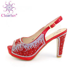 Matching Shoes and Bags: Sandals African shoes With bag set high heel italian