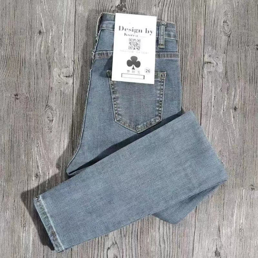 Women Jeans Autumn Elastic Pencil Trousers High Waist Ladies Tight Clothing